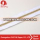 fashion Metal Zips white tape long chain metal zipper light gold teeth metal zipper